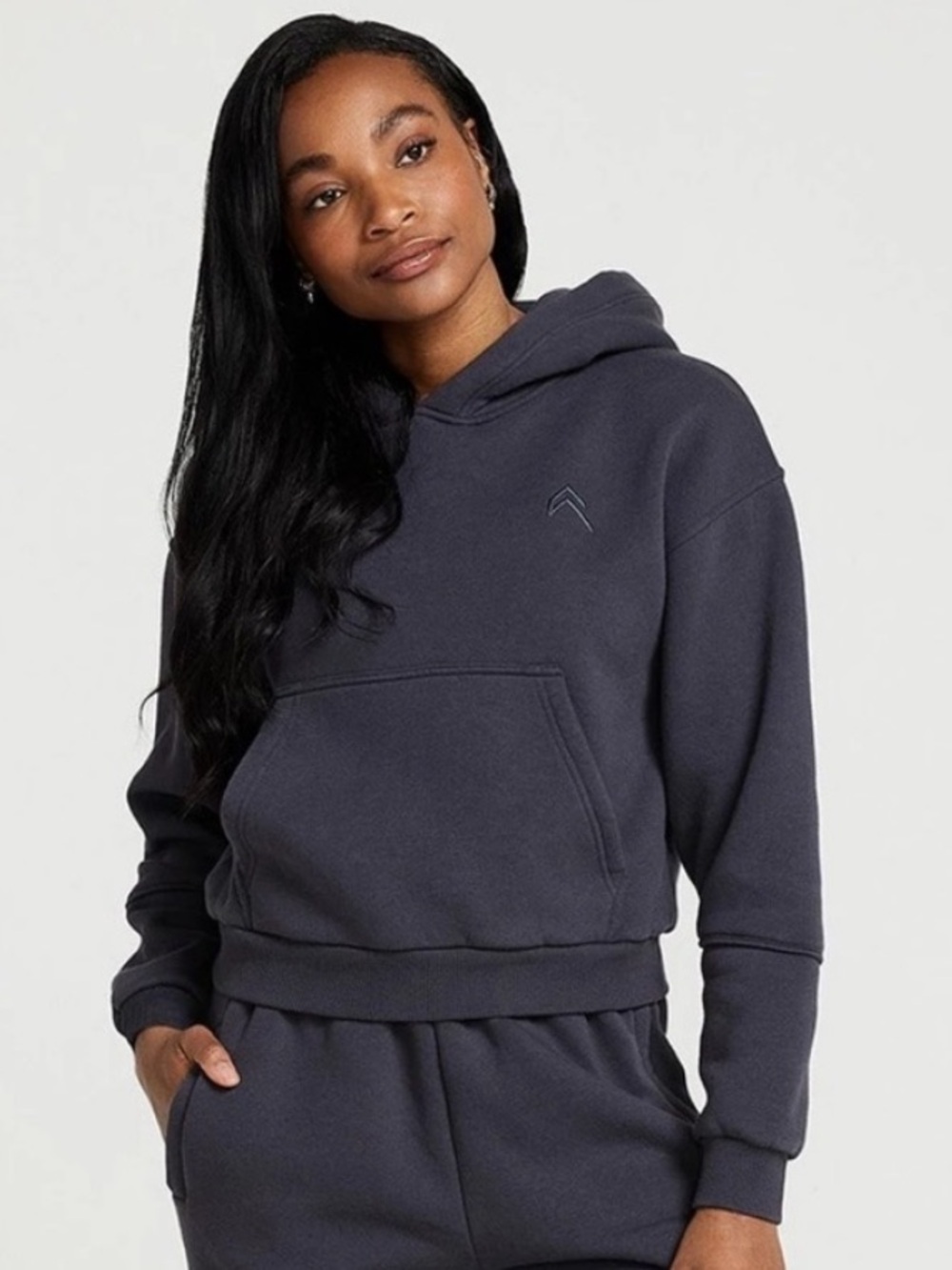 Oner Active hoodie classic lounge logo gray oversized small